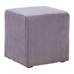 Hocker Bali Cord -Based- Dunkelgrau Textil 