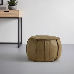 Hocker Falun Ii Grün In Lederlook ? Ca. 60cm Grün Textil 