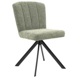 Stuhl Nora Grün/schwarz  Sitzfläche 360° drehbar Webstoff 