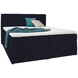 Boxspringbett Simon In Schwarz Ca. 160x200cm 160/200 cm Schwarz 