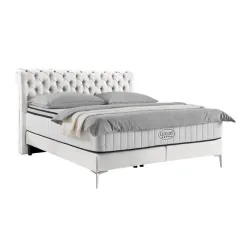 Boxspringbett Queen In Ecru Ca. 160x200cm 160/200 cm Ecru 
