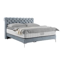 Boxspringbett Queen In Greige Ca. 180x200cm 180/200 cm Greige 
