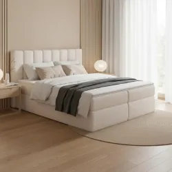 Boxbett Mala Ca. 180x200 Creme Mit Topper 180/200 cm Creme 