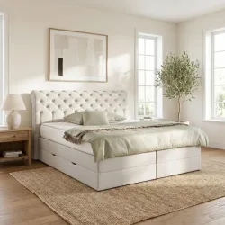 Boxspringbett Belano Grau Ca. 200x200cm 200/200 cm Grau 