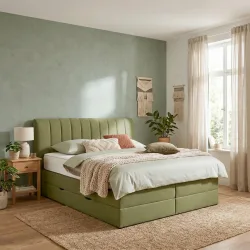 Boxspringbett Belano Grün Ca. 200x200cm 200/200 cm Grün 
