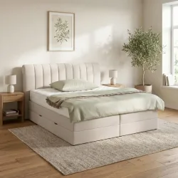 Boxspringbett Belano Beige Ca. 180x200cm 180/200 cm Beige 