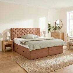 Boxspringbett Belano Rostfarben Ca. 180x200cm 180/200 cm Rostfarben 