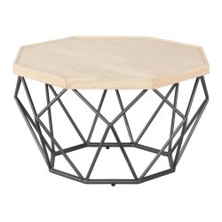 Couchtisch Across In Naturfarben/schwarz Holz, Metall 75/75/42 cm 