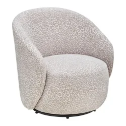 Designsessel Baca -Trend- Chenille Schwarz, Beige 