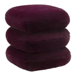 Hocker Vicky -Trend- Bordeaux Holz, Metall, Textil 