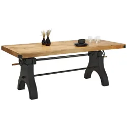 Esstisch Aus Mangoholz Massiv Holz, Metall 200/90/76 cm 