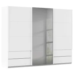 Schwebetürenschrank Elara In Grau/weiss 271/210/62 cm Grau, Weiss 