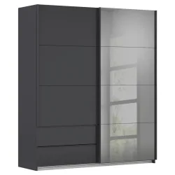 Schwebetürenschrank Elara Grau 181/210/62 cm Grau 