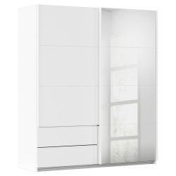 Schwebetürenschrank Elara Weiss 181/210/62 cm Weiss 