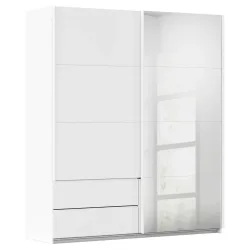 Schwebetürenschrank Elara Weiss 181/210/62 cm Weiss 