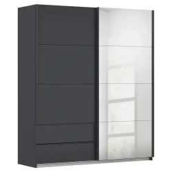 Schwebetürenschrank Elara Grau 181/210/62 cm Grau 
