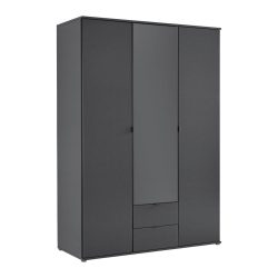 Drehtürenschrank Avila Grau 136/194/53 cm Grau 