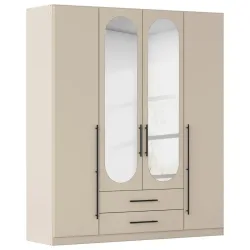 Drehtürenschrank Velora Champagnerfarben 181/210/54 cm Champagner 