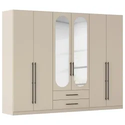 Drehtürenschrank Velora Champagnerfarben 271/210/54 cm Champagner 
