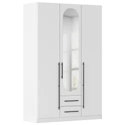 Drehtürenschrank Velora Weiss 136/210/54 cm Weiss 
