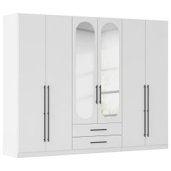 Drehtürenschrank Velora Weiss 271/210/54 cm Weiss 