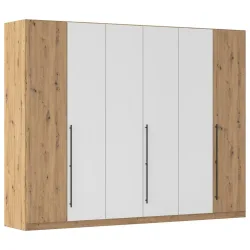 Kleiderschrank Safari Weiss/eiche Artisan Weiss, Eiche Artisan 
