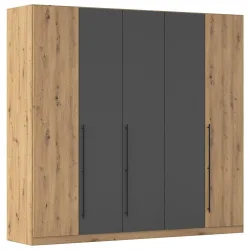 Kleiderschrank Safari Grau/eiche Artisan Grau, Eiche Artisan 