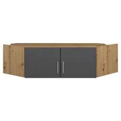 Aufsatzschrank Aalen Grau/eiche Artisan 