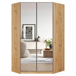 Begehbarer Eckschrank Aalen Grau/eiche Artisan Eiche Artisan 