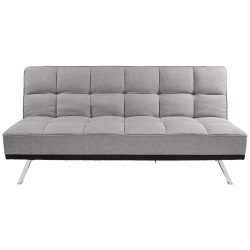Schlafsofa Jan Ii Grau Grau Holz, Metall, Textil 