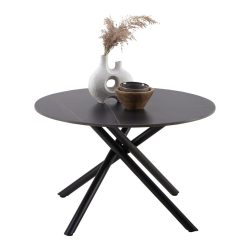 Couchtisch Marbella Schwarz Metall, Keramik 70/70/44 cm 