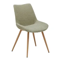 Stuhl Lou Hellgrün/eichefarben  Chenille 