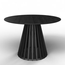 Esstisch Rund Ennio Schwarz Mdf Ca. Ø120 Cm Holz 120/75 cm 