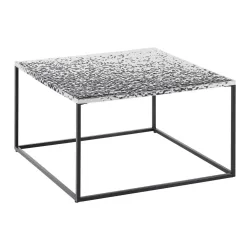 Couchtisch Bubble Schwarz/silberfarben Metall, Holzwerkstoff 70/70/40 cm 