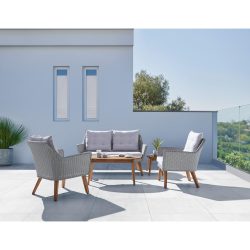 Gartenlounge Brüssel In Naturfarben/grau 12-teilig  