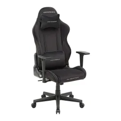 Gamingstuhl Gladiator Schwarz Fleece, Lederlook Schwarz 