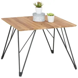 Couchtisch In Schwarz/eichefarben Holz, Metall 60/60/46 cm 