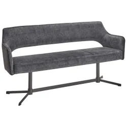 Sitbank Valletta Anthrazit/schwarz  Velours, Webstoff 