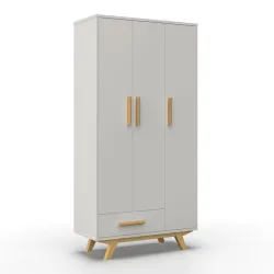 Drehtürenschrank Milan Weiss Ca. 90x180x40 Cm 90/180/40 cm Weiss, Ecru 