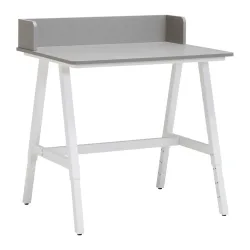 Schreibtisch Emmelie Grau/weiss 80/54-85/60 cm Grau, Weiss 
