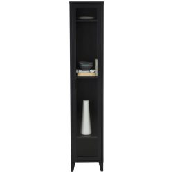 Vitrine Aus Metall In Schwarz 35/180/35 cm , 