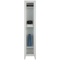Vitrine Aus Metall In Weiss 35/180/35 cm , 
