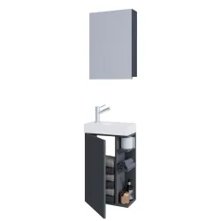 VCM - 3-tlg Badmöbel Set, One Size, Anthrazit
