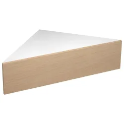 Nachttisch Usal S 60/15/42,4 cm Weiss, Honigeiche 