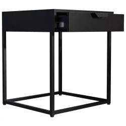 Nachttisch Flokas S 43/50/41 cm Schwarz 