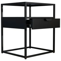 Nachttisch Flokas M 45/55/40 cm Schwarz 
