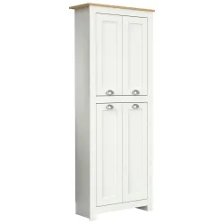Drehtürenschrank Balusa 72/184/31,5 cm Weiss, Honigeiche 