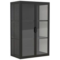 Hängevitrine Flokas L Schwarz 