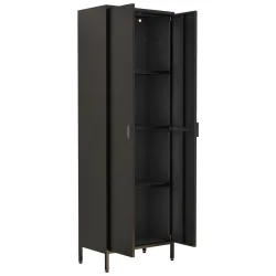 Drehtürenschrank Flokas Xl 60/180/35 cm Schwarz 