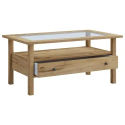 Couchtisch Lingis L Glas, Holzwerkstoff 90/54/42 cm 